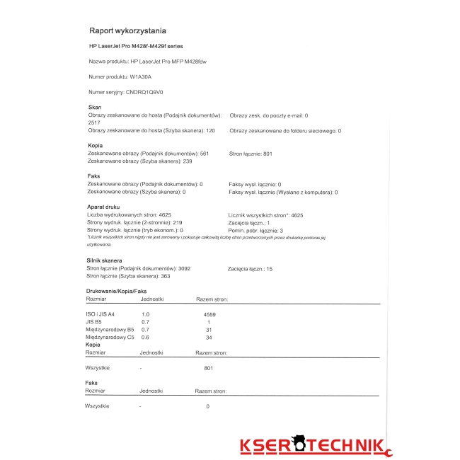 Urządzenie wielofunkcyjne Drukarka Ksero Skaner HP LaserJet Pro M428fdw DADF